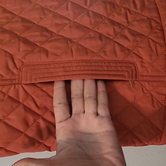 Orvis Quilted Full Zip Burnt Orange Vest Wmns XL Outdoors Wind & Water Resistant - Picture 5 of 14